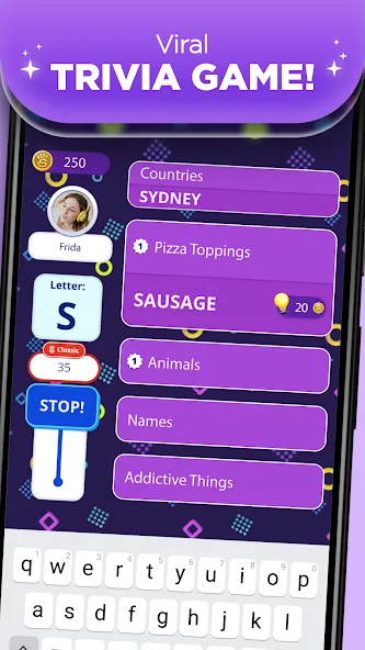 Stop 2 - Word Trivia Game [МОД Unlocked] APK Android Screenshot 1