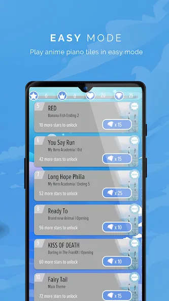 Piano Anime Tiles Music (Пиано Аниме Плитки Музыка) [МОД Premium] APK Android Screenshot 3