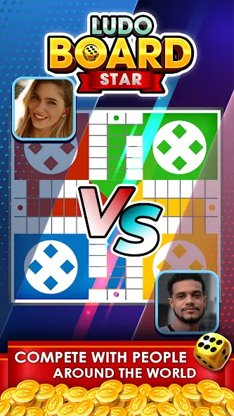 Ludo Online Multiplayer (Людо Онлайн Многопользовательская Игра) [МОД Бесконечные монеты] APK Android Screenshot 2