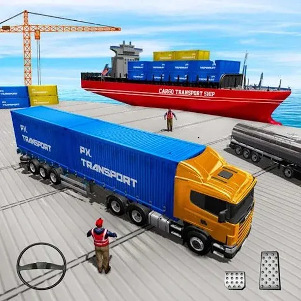 Cargo Transport Truck Driving (Грузовик перевозки грузов) [МОД Много денег] APK Android Screenshot 1