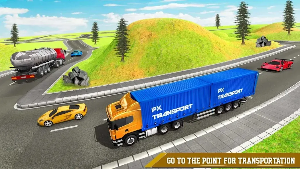 Cargo Transport Truck Driving (Грузовик перевозки грузов) [МОД Много денег] APK Android Screenshot 2