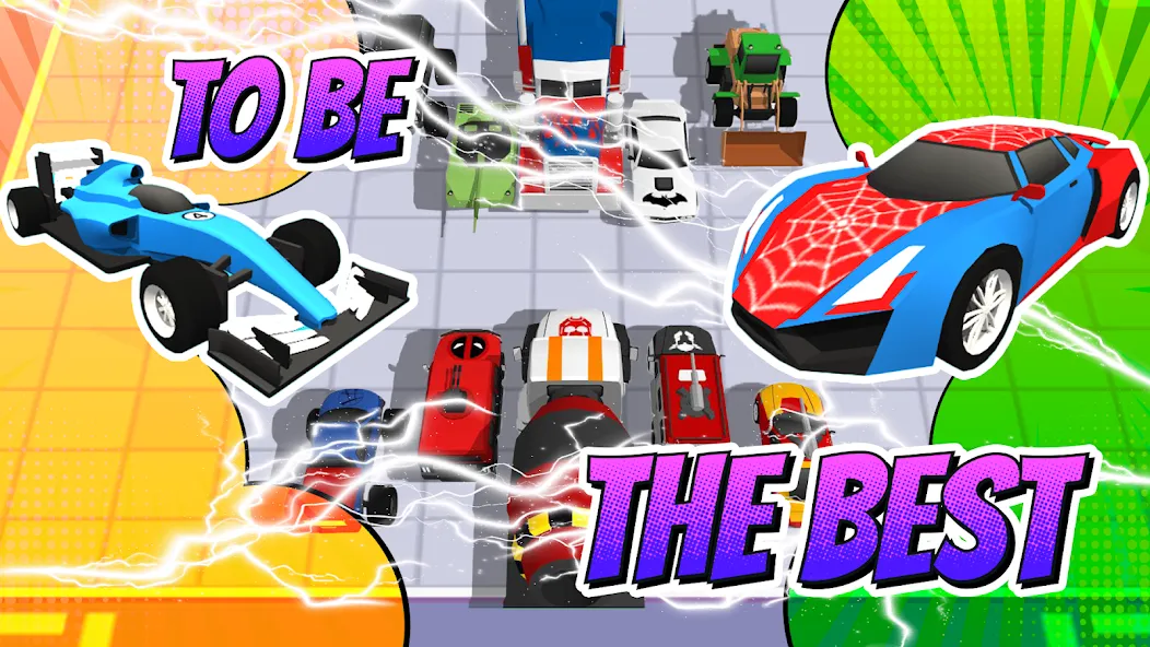 Superhero Car Merge Battle [МОД Unlocked] APK Android Screenshot 1