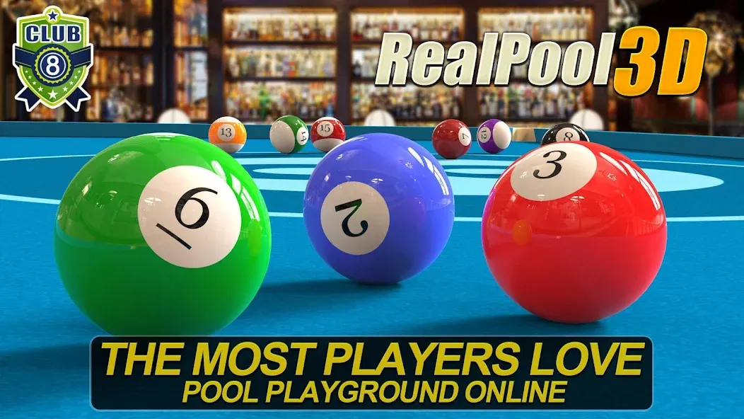 Real Pool 3D Online 8Ball Game (Реал Пул 3Д Онлайн 8Бол Гейм) [МОД Бесконечные монеты] APK Android Screenshot 1