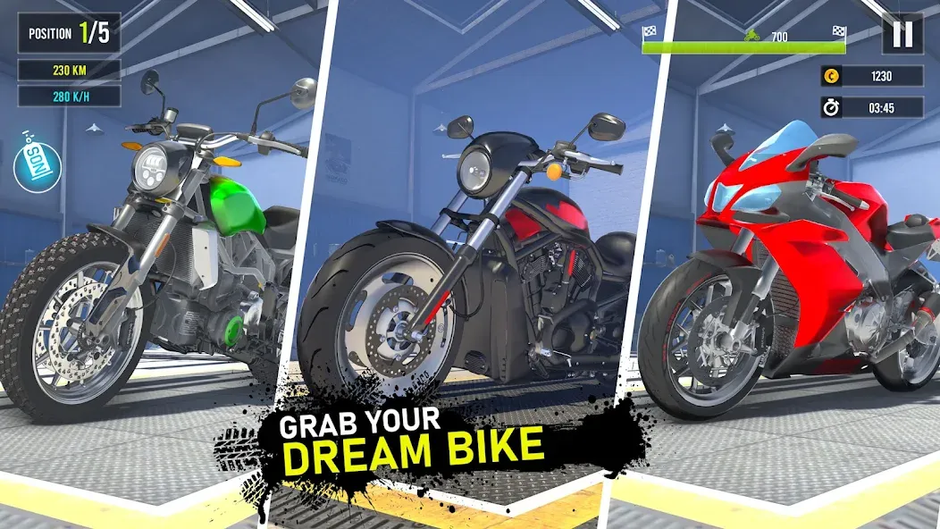 Moto Traffic Bike Race Game 3d (Мото Трафик Байк Рейс Гейм 3д) [МОД Все открыто] APK Android Screenshot 2
