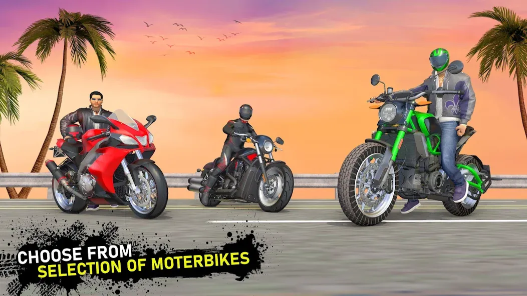 Moto Traffic Bike Race Game 3d (Мото Трафик Байк Рейс Гейм 3д) [МОД Все открыто] APK Android Screenshot 4