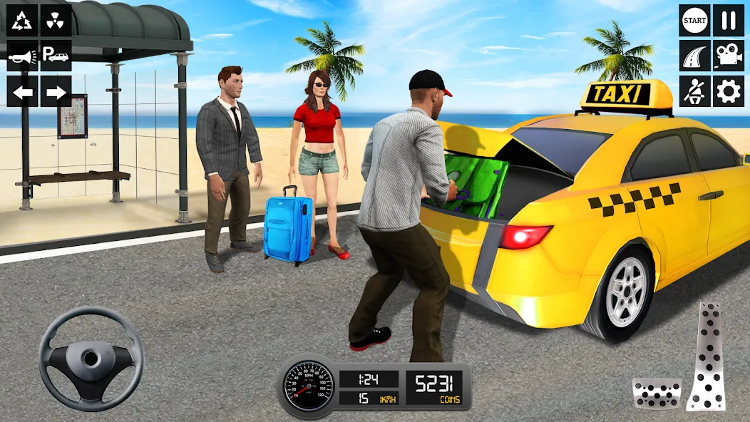 Taxi Simulator 3d Taxi Sim [МОД Все открыто] APK Android Screenshot 1