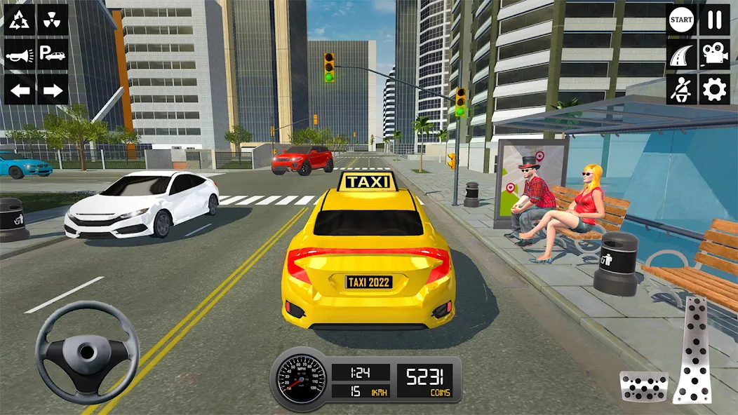 Taxi Simulator 3d Taxi Sim [МОД Все открыто] APK Android Screenshot 2