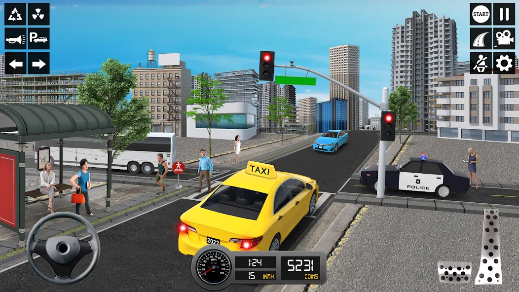 Taxi Simulator 3d Taxi Sim [МОД Все открыто] APK Android Screenshot 3