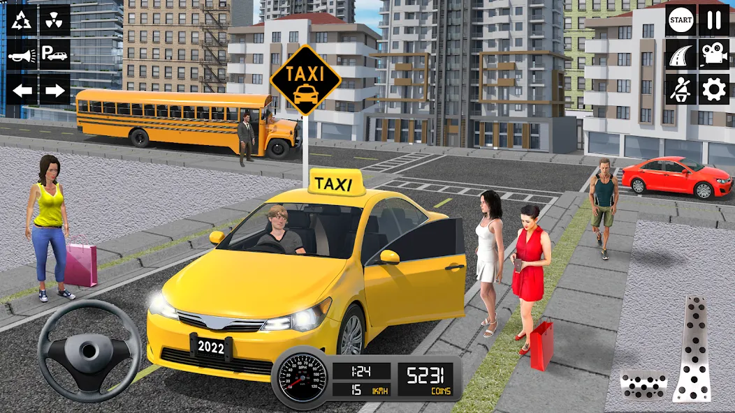 Taxi Simulator 3d Taxi Sim [МОД Все открыто] APK Android Screenshot 4