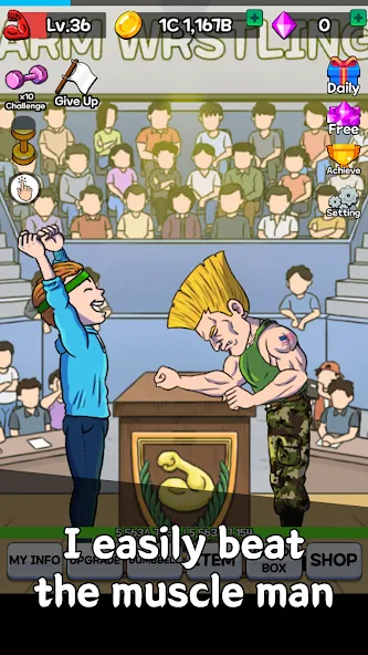 Arm Wrestling Clicker (Армреслинг Кликер) [МОД Mega Pack] APK Android Screenshot 5