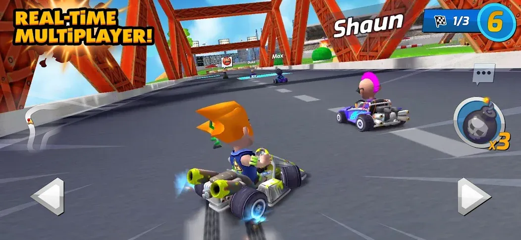 Boom Karts Multiplayer Racing (Бум Картс Мультиплеер Рейсинг) [МОД Все открыто] APK Android Screenshot 1