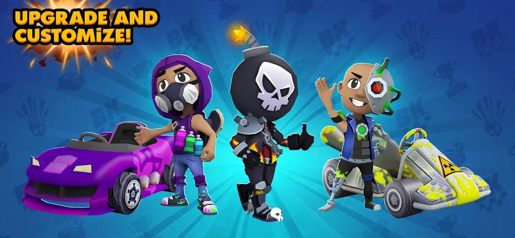 Boom Karts Multiplayer Racing (Бум Картс Мультиплеер Рейсинг) [МОД Все открыто] APK Android Screenshot 2