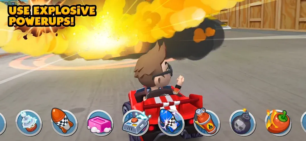 Boom Karts Multiplayer Racing (Бум Картс Мультиплеер Рейсинг) [МОД Все открыто] APK Android Screenshot 4