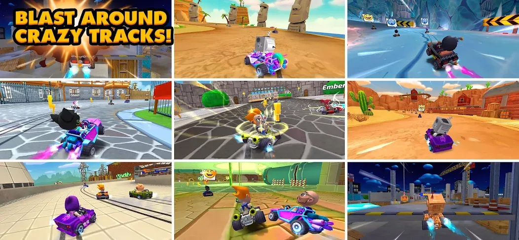 Boom Karts Multiplayer Racing (Бум Картс Мультиплеер Рейсинг) [МОД Все открыто] APK Android Screenshot 5