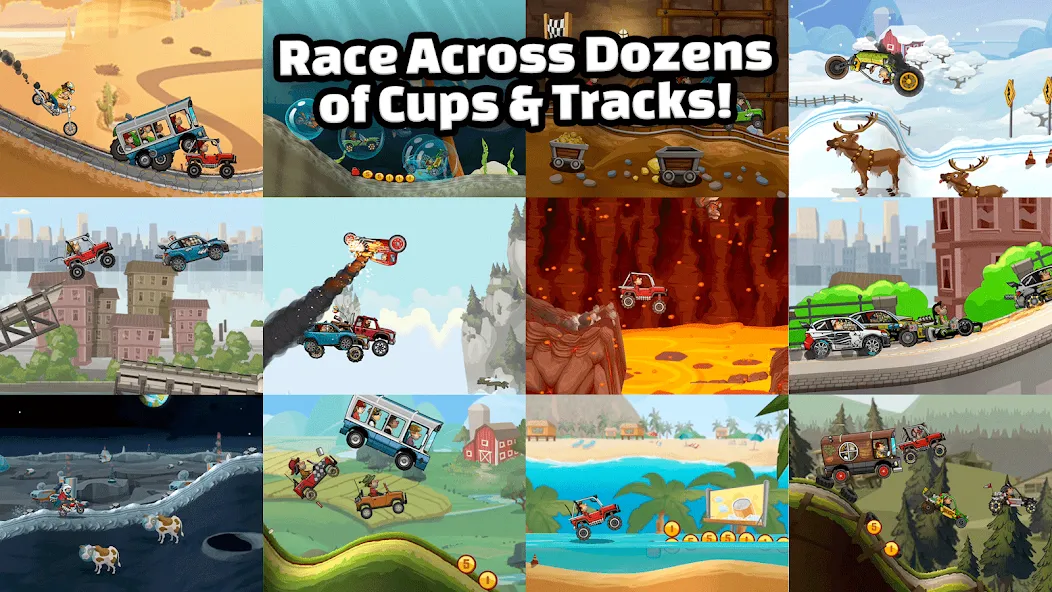 Hill Climb Racing 2 (Хилл Клаим Рейсинг 2) [МОД Меню] APK Android Screenshot 2