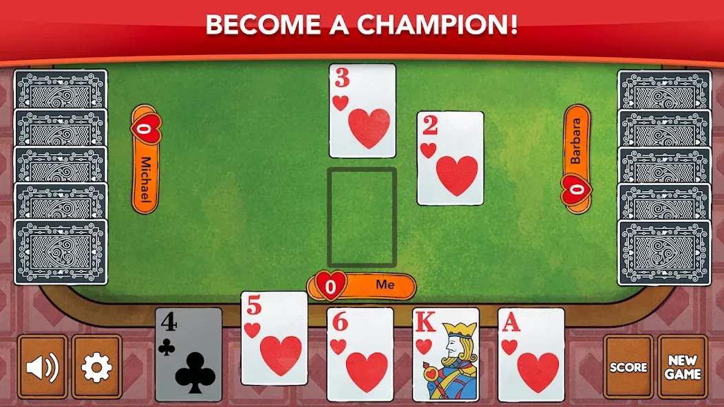 Hearts - Card Game Classic (Хартс) [МОД Unlocked] APK Android Screenshot 2