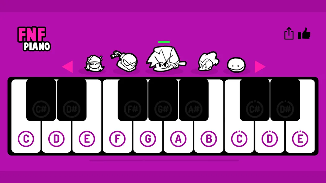 FNF Piano (ФНФ Пиано) [МОД Все открыто] APK Android Screenshot 2
