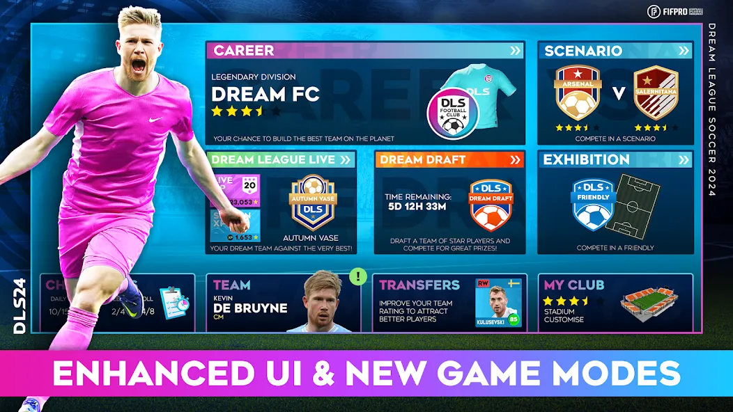 Dream League Soccer 2024 (Дрим Лиг Соккер 2023) [МОД Premium] APK Android Screenshot 1