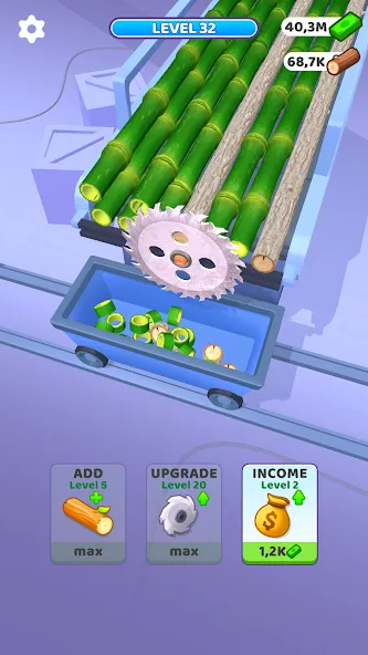 Idle Cutter: Wood Slice (Айдл Катер) [МОД Unlocked] APK Android Screenshot 4