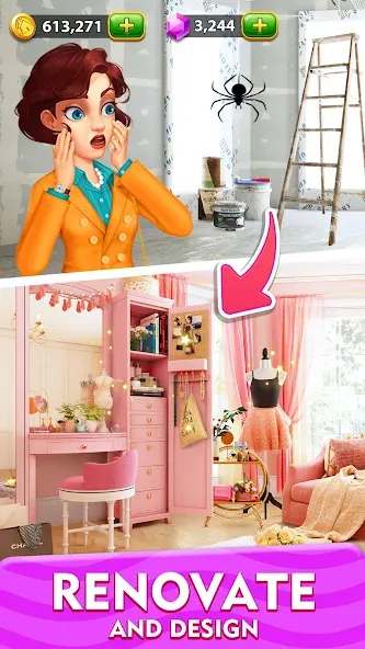 Solitaire Tripeaks Home: Merge (Солитер Трипикс Хоум) [МОД Все открыто] APK Android Screenshot 3