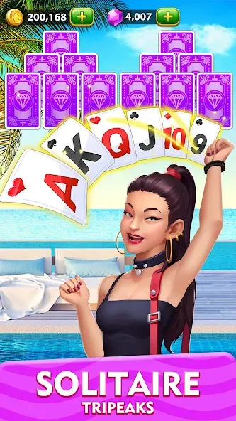 Solitaire Tripeaks Home: Merge (Солитер Трипикс Хоум) [МОД Все открыто] APK Android Screenshot 5