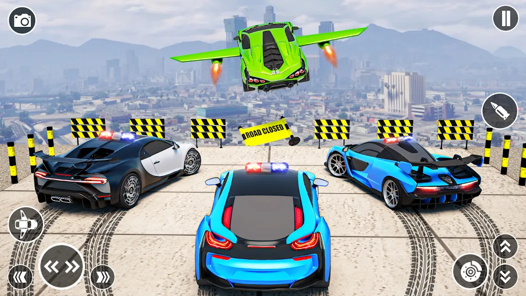 Flying Car Robot Shooting Game [МОД Много денег] APK Android Screenshot 2