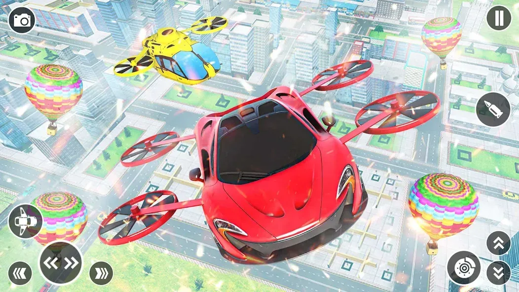 Flying Car Robot Shooting Game [МОД Много денег] APK Android Screenshot 5