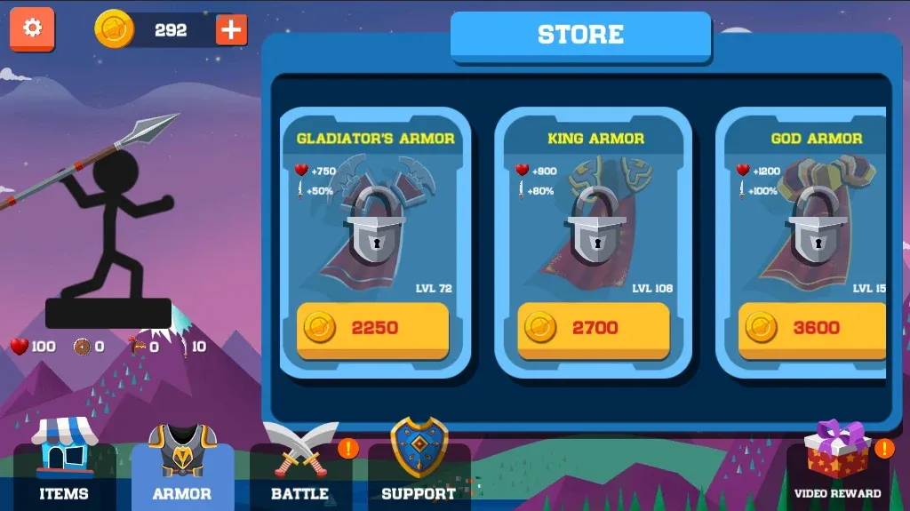 Spear war with Stickman (Спир вар) [МОД Бесконечные монеты] APK Android Screenshot 3