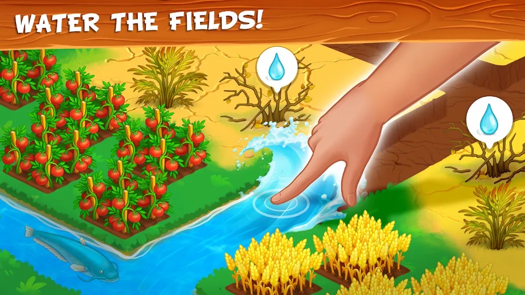 Farm Town - Family Farming Day (Фарм Таун) [МОД Бесконечные монеты] APK Android Screenshot 1