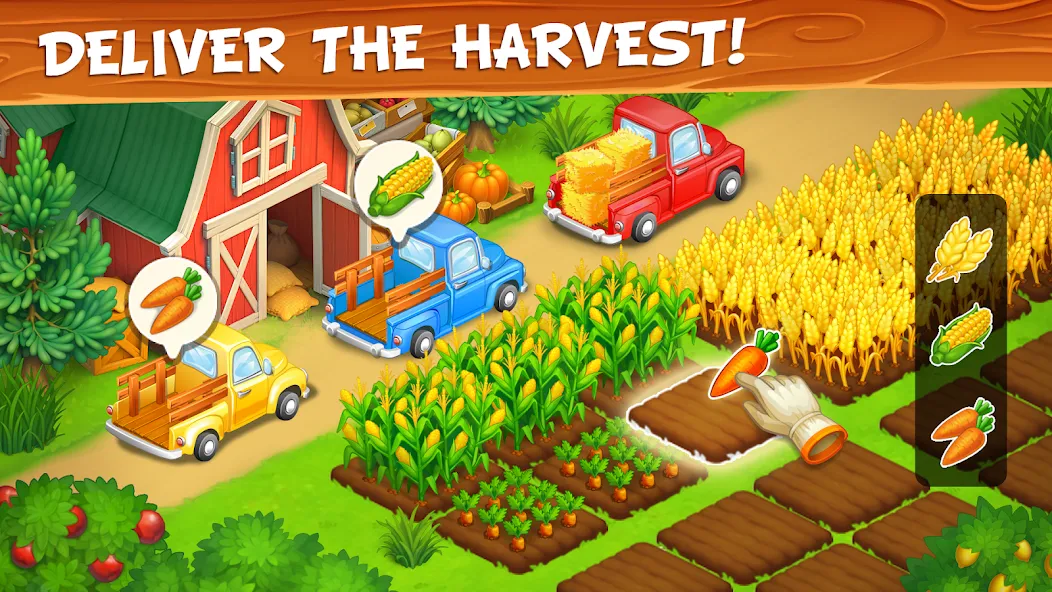 Farm Town - Family Farming Day (Фарм Таун) [МОД Бесконечные монеты] APK Android Screenshot 2