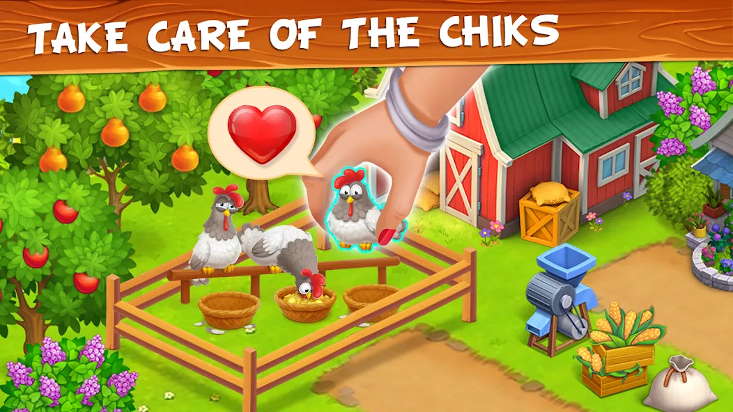 Farm Town - Family Farming Day (Фарм Таун) [МОД Бесконечные монеты] APK Android Screenshot 4