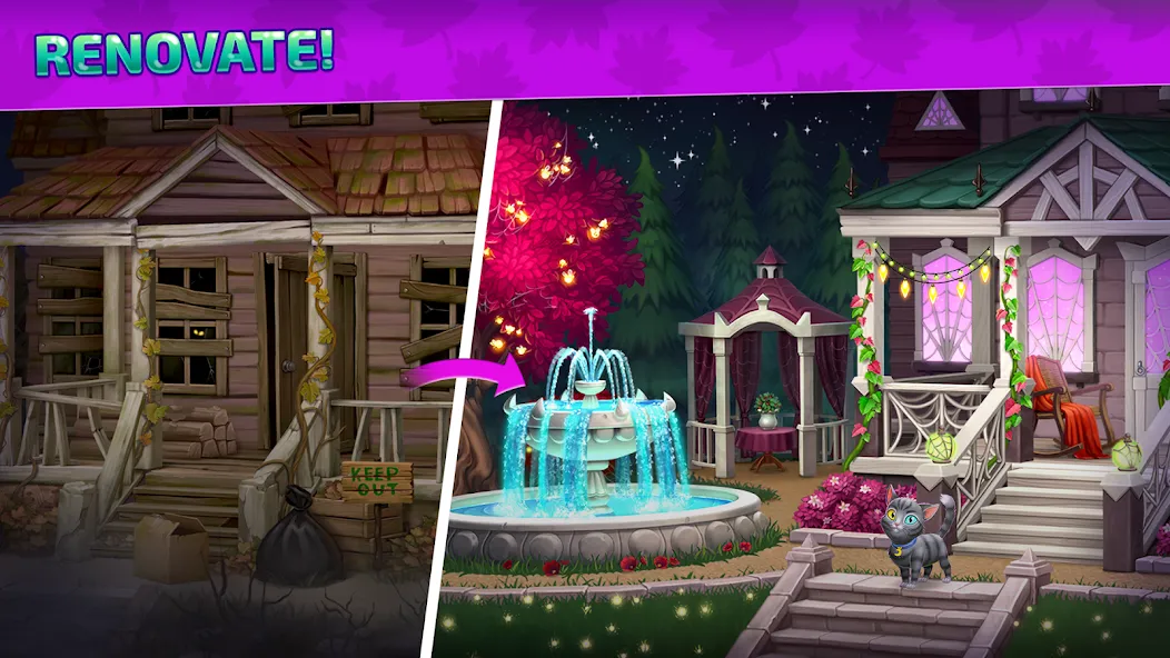 Chloe's Merge: House Design (Хэллоуин Мердж) [МОД Много денег] APK Android Screenshot 5