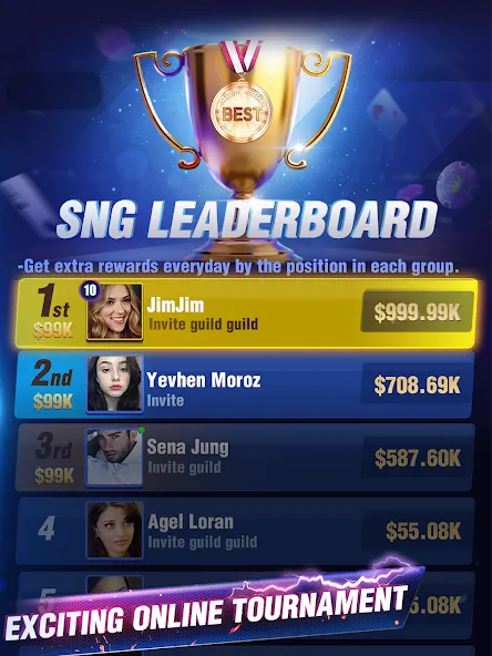 Holdem or Foldem - Texas Poker (Холдем или Фолдем) [МОД Много денег] APK Android Screenshot 1