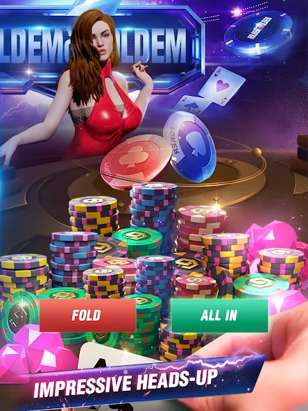 Holdem or Foldem - Texas Poker (Холдем или Фолдем) [МОД Много денег] APK Android Screenshot 3