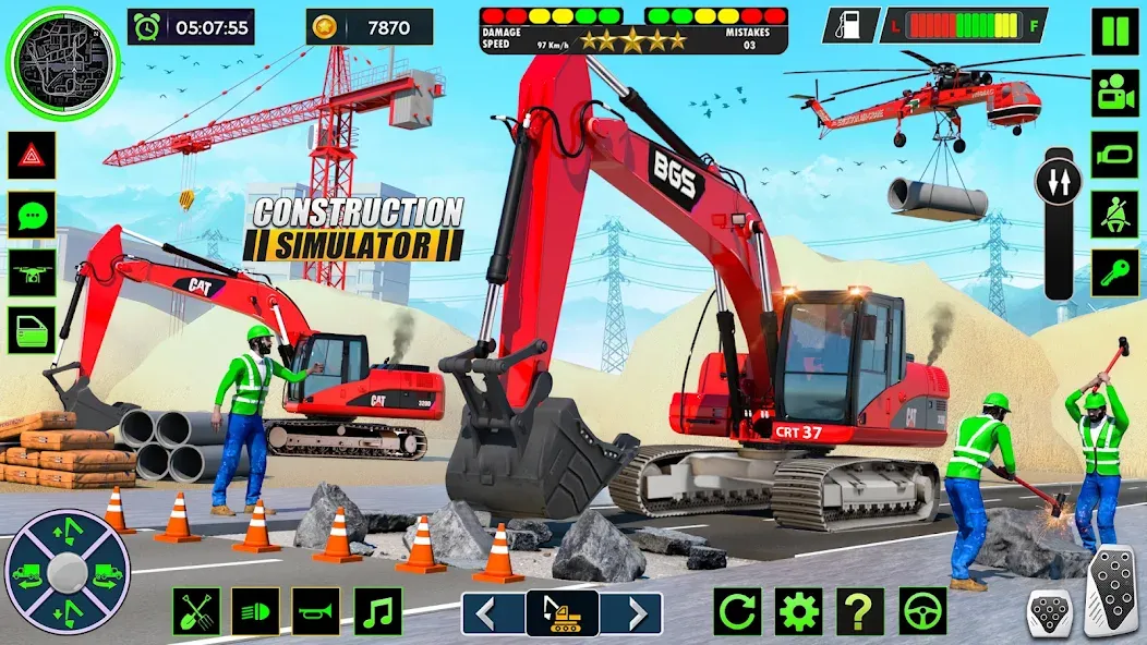 Real Road Construction Games (Реал Роад Конструкшн Геймс) [МОД Все открыто] APK Android Screenshot 5