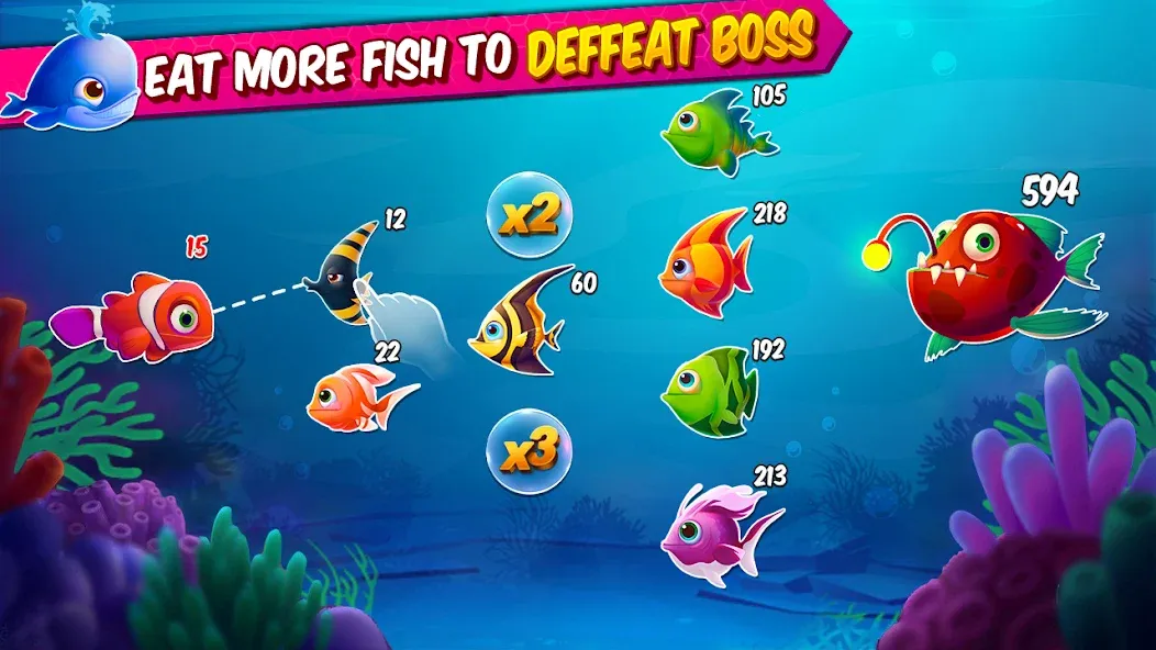 Big Eat Fish Games Shark Games [МОД Unlocked] APK Android Screenshot 2
