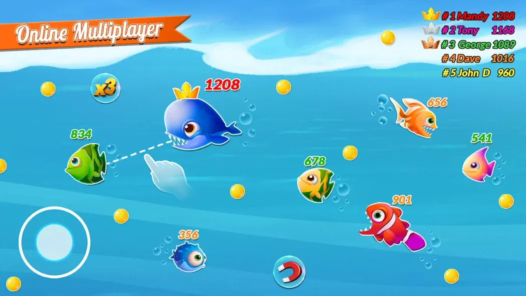 Fish.IO Fish Games Shark Games (Фиш Ай О Фиш Геймс Шарк Геймс) [МОД Меню] APK Android Screenshot 2