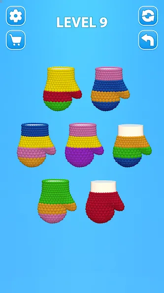 Cozy Knitting: Sorting games (Кози Ниттинг) [МОД Много денег] APK Android Screenshot 2