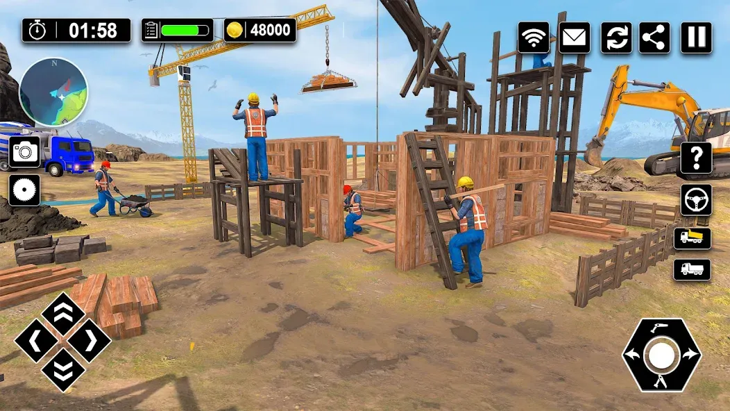 Wood House Construction Game [МОД Много денег] APK Android Screenshot 2