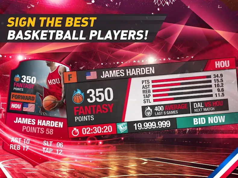 Basketball Fantasy Manager NBA [МОД Все открыто] APK Android Screenshot 5