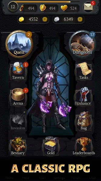 Age of Revenge: Turn Based RPG (Эйдж оф Ревендж) [МОД Бесконечные монеты] APK Android Screenshot 1