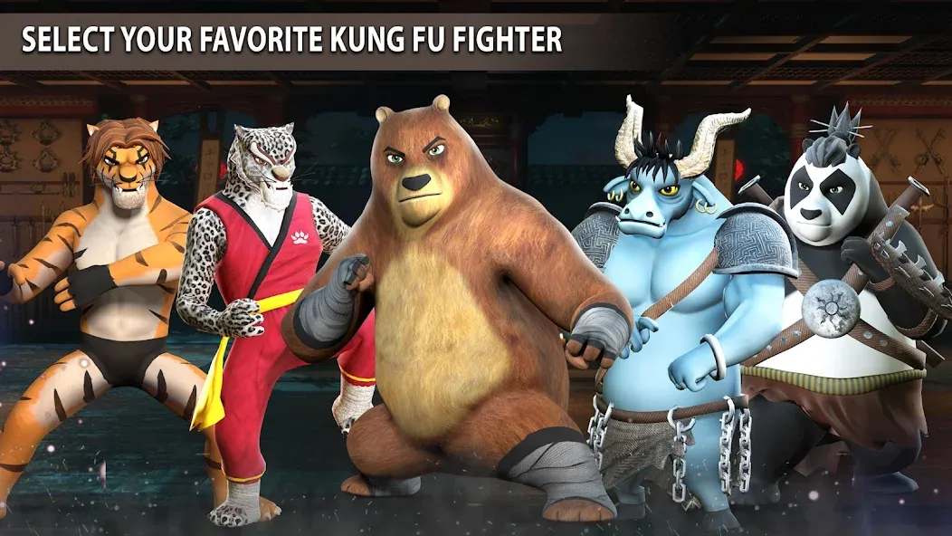 Kung Fu Animal: Fighting Games (Кунгфу животное) [МОД Mega Pack] APK Android Screenshot 4