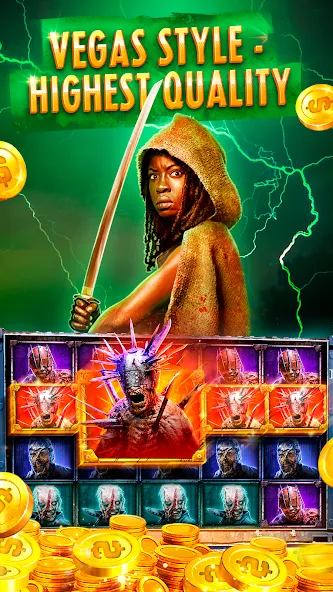 The Walking Dead Casino Slots (Зе Вокинг Дед Казино Слотс) [МОД Все открыто] APK Android Screenshot 1