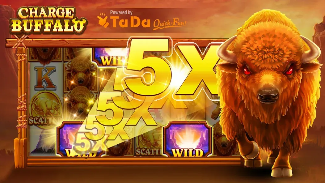 Charge Buffalo Slot-TaDa Games (Чардж Буффало Слот) [МОД Все открыто] APK Android Screenshot 1