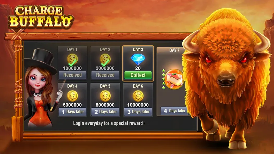 Charge Buffalo Slot-TaDa Games (Чардж Буффало Слот) [МОД Все открыто] APK Android Screenshot 3