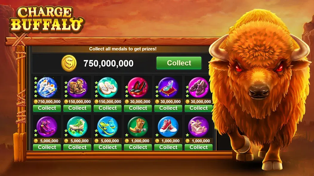 Charge Buffalo Slot-TaDa Games (Чардж Буффало Слот) [МОД Все открыто] APK Android Screenshot 5