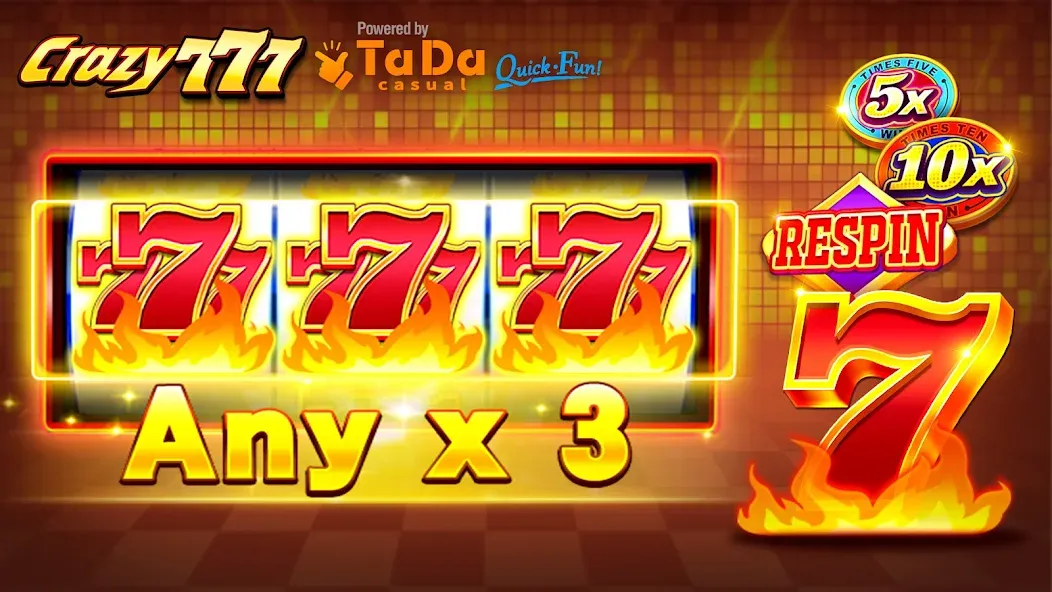 Crazy 777 Slot-TaDa Games (Крэйзи 777 Слот) [МОД Mega Pack] APK Android Screenshot 1