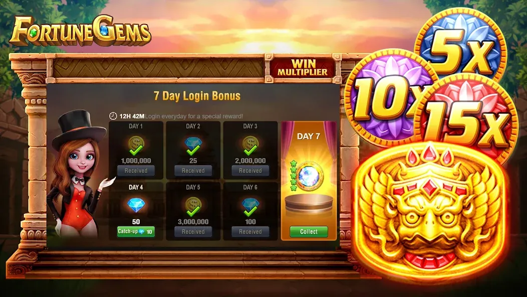 Slot Fortune Gems-TaDa Games (Слот Форчун Гемс) [МОД Бесконечные монеты] APK Android Screenshot 3