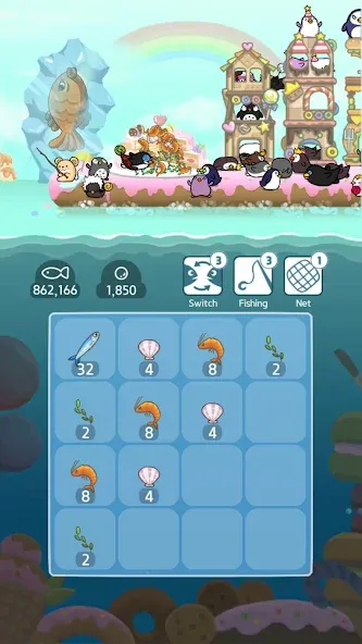 2048 Penguin Island [МОД Все открыто] APK Android Screenshot 2