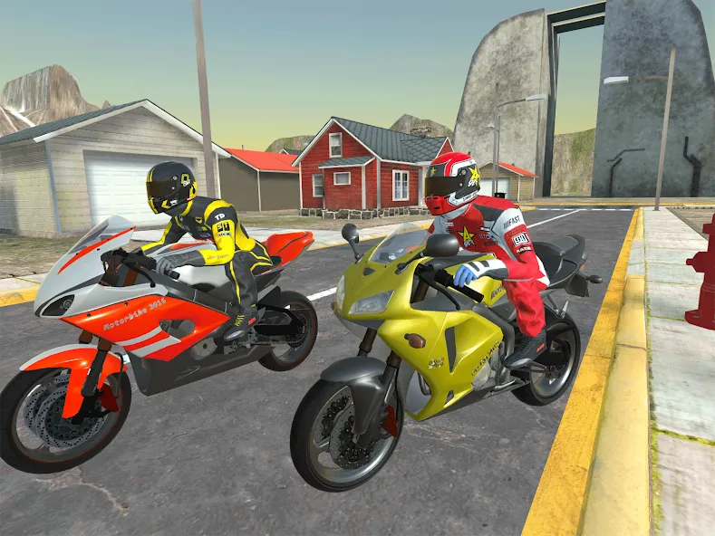 Moto bike Driving: Mega Ramp [МОД Все открыто] APK Android Screenshot 2